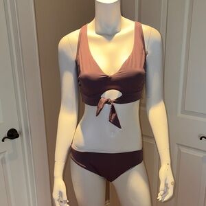 Shade & Shore Deep Mauve Bikini Set